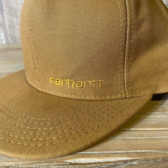 Vintage Carhartt Tan Snapback Hat USA Made NWOT - Picture 2 of 9